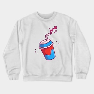 Juice Cup Cartoon Crewneck Sweatshirt